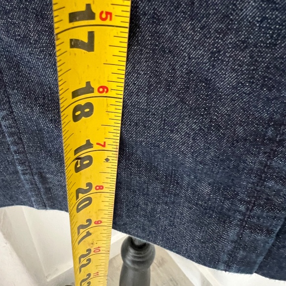 Express Dark Denim Tailored Midi Skirt Sz 8 - Picture 6 of 6